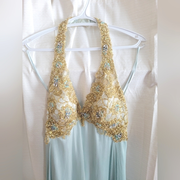 Vintage Silk Sequin Graduation Formal Dress - Picture 4 of 11